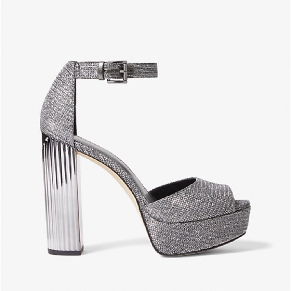 Michael Kors Porter Glitter Chain-Mesh Platform Sandal